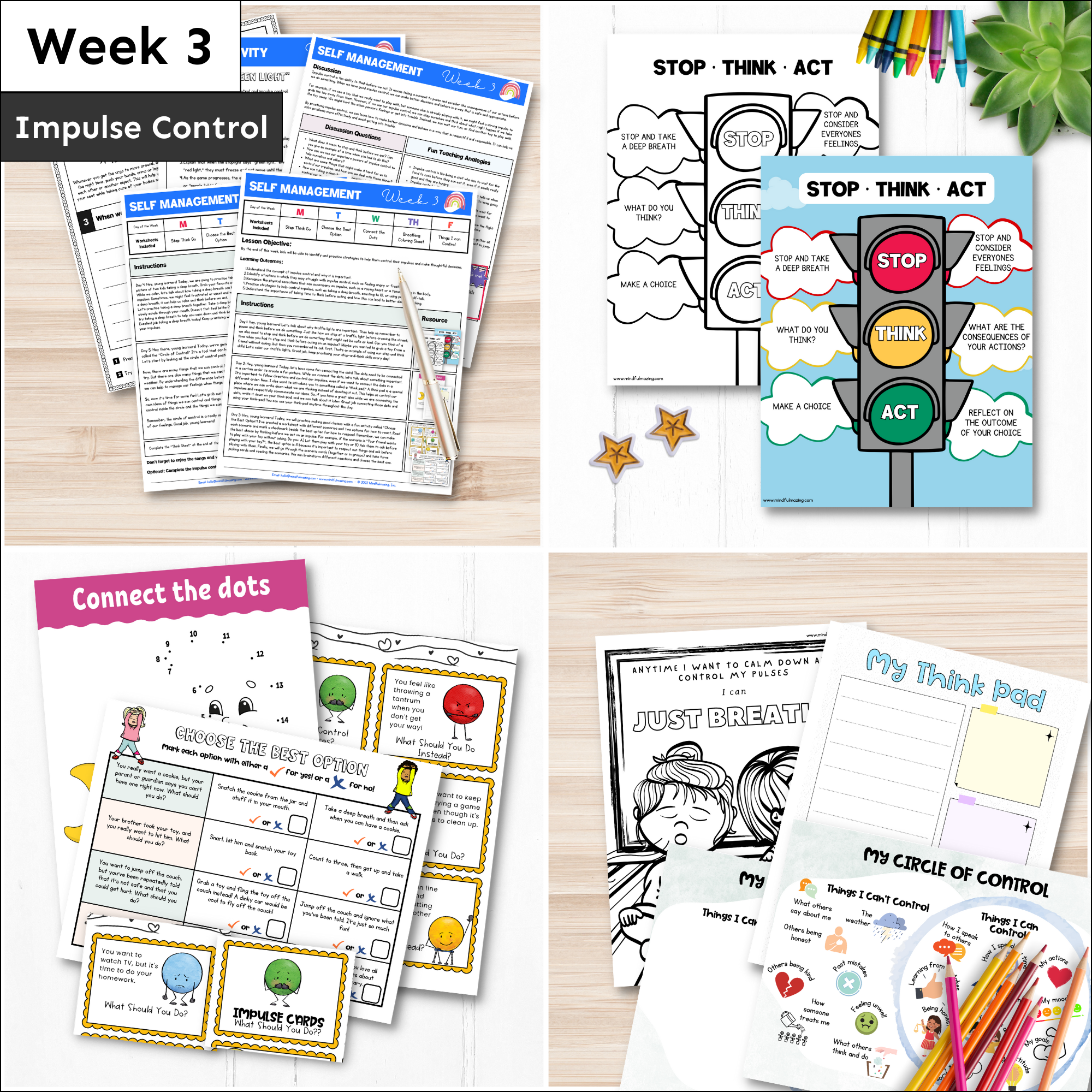 Self-Management Social-Emotional Learning Unit (ages 3 - 8)