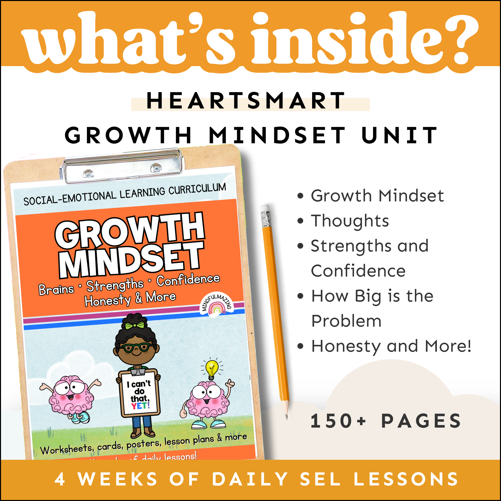 Growth Mindset Social Emotional Learning Unit (ages 3 - 8)