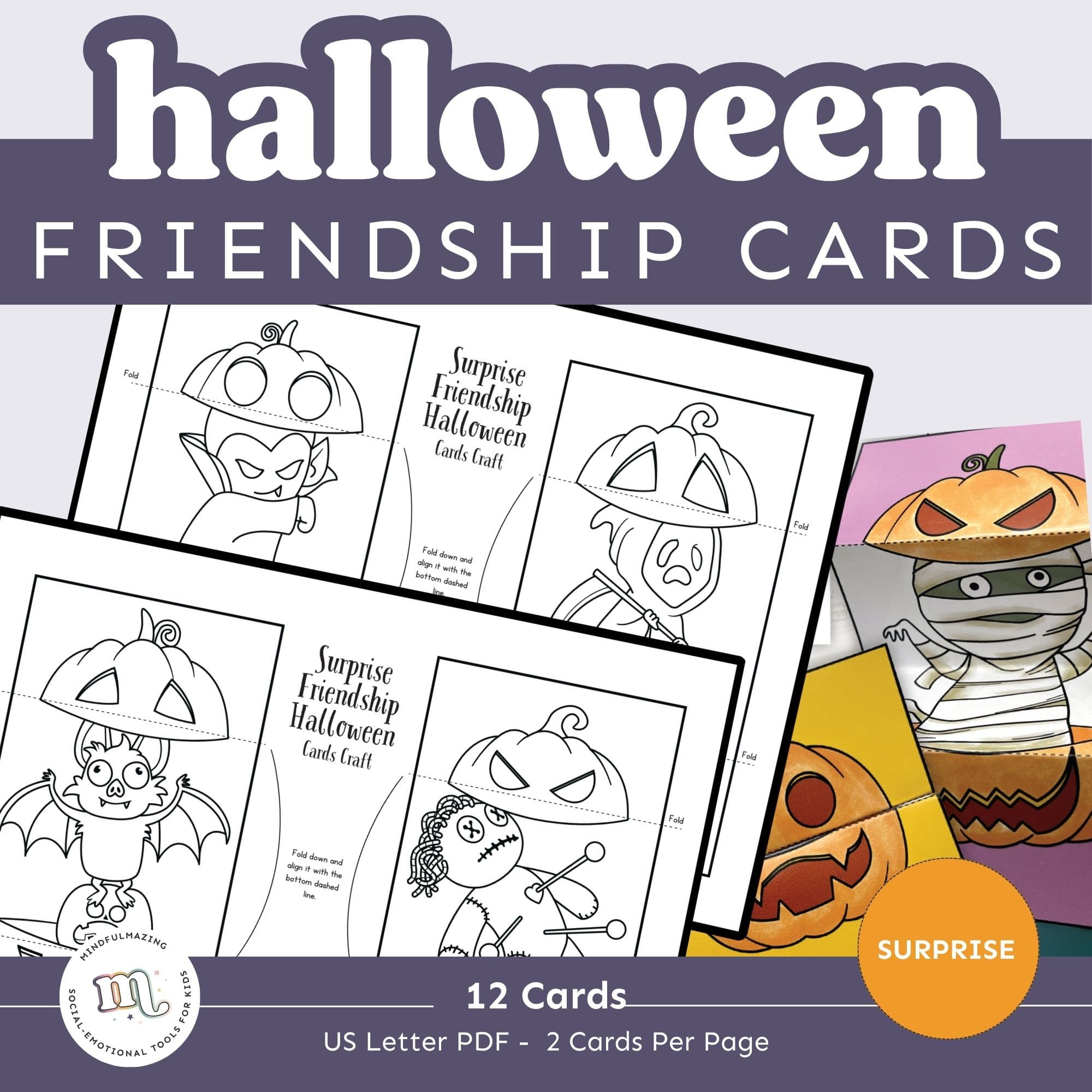 Halloween Friendship Surprise Cards