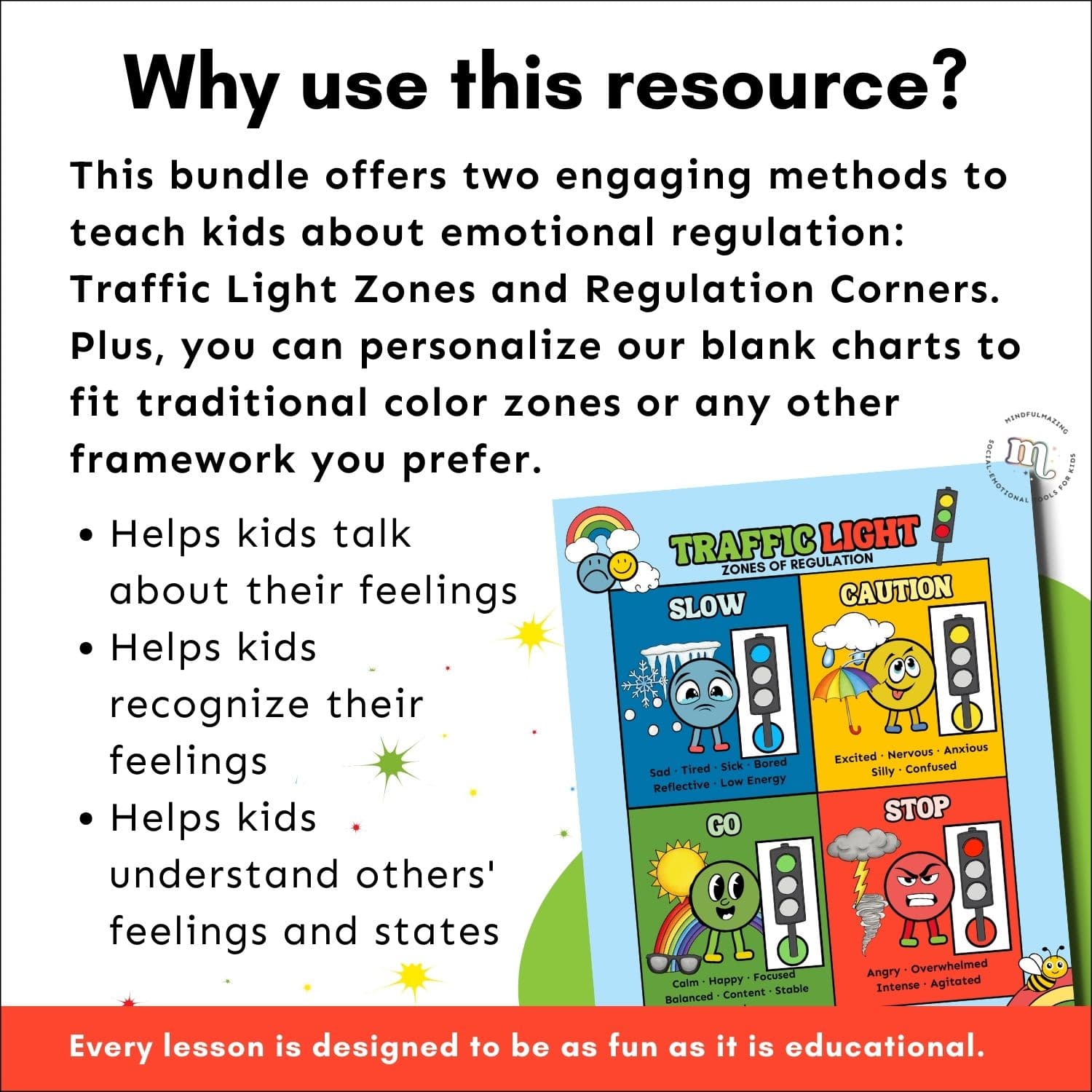 Emotion Zones Regulation Station Activities (ages 3 to 10)
