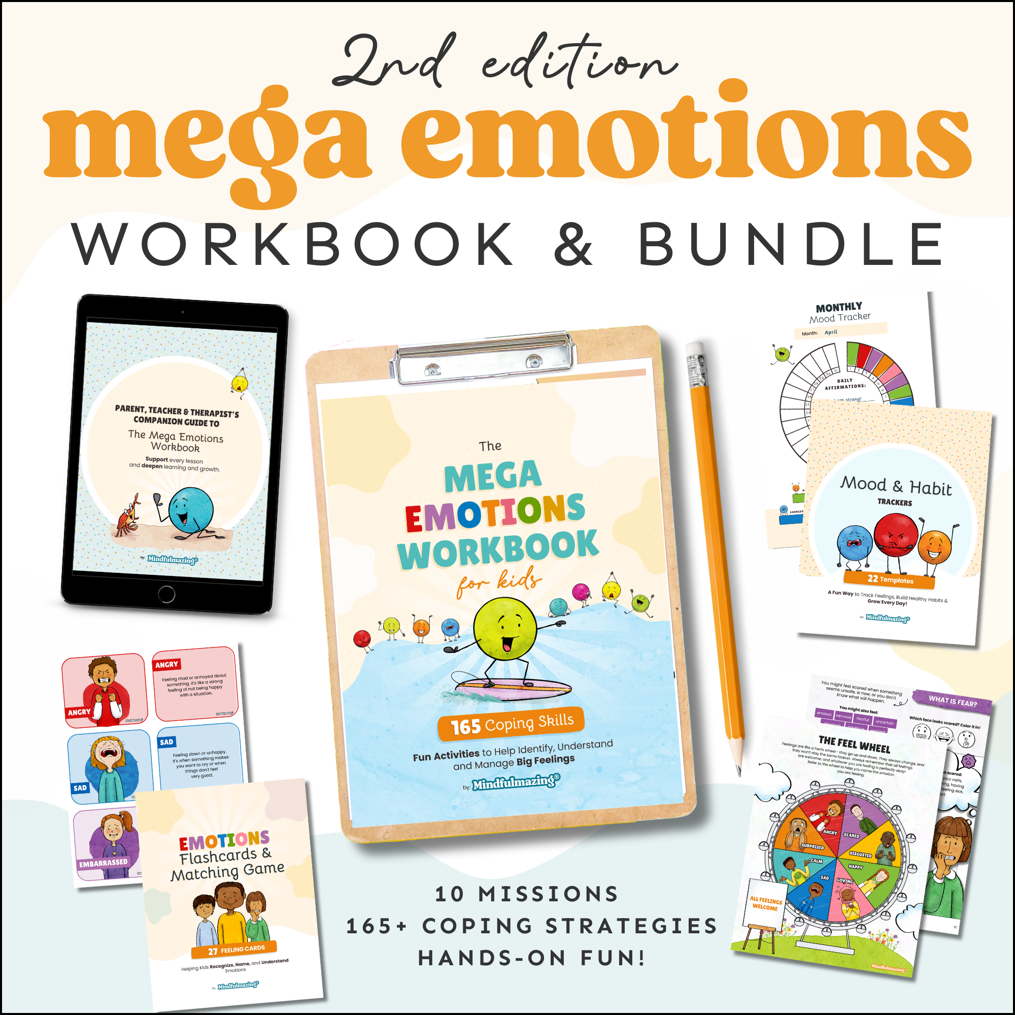 Kids Mega Emotions Workbook & Bundle (2nd Edition PDF Version)