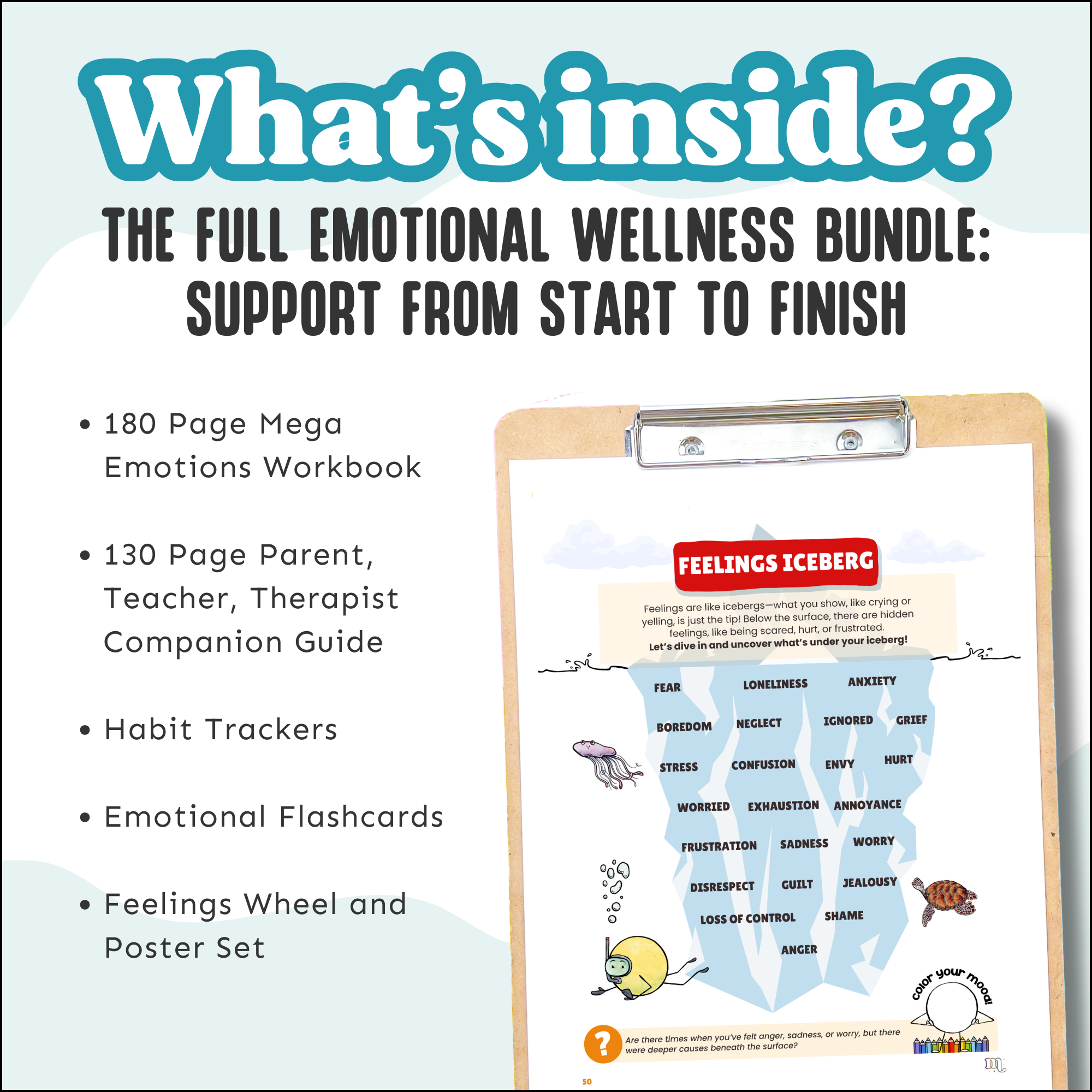 Kids Mega Emotions Workbook & Bundle (2nd Edition PDF Version)