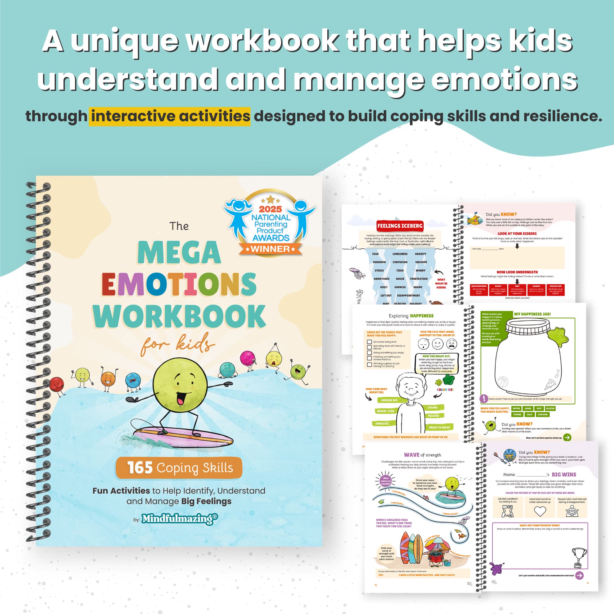 The Mega Emotions Workbook: Emotional Regulation Workbook for Kids (Ages 6–11)