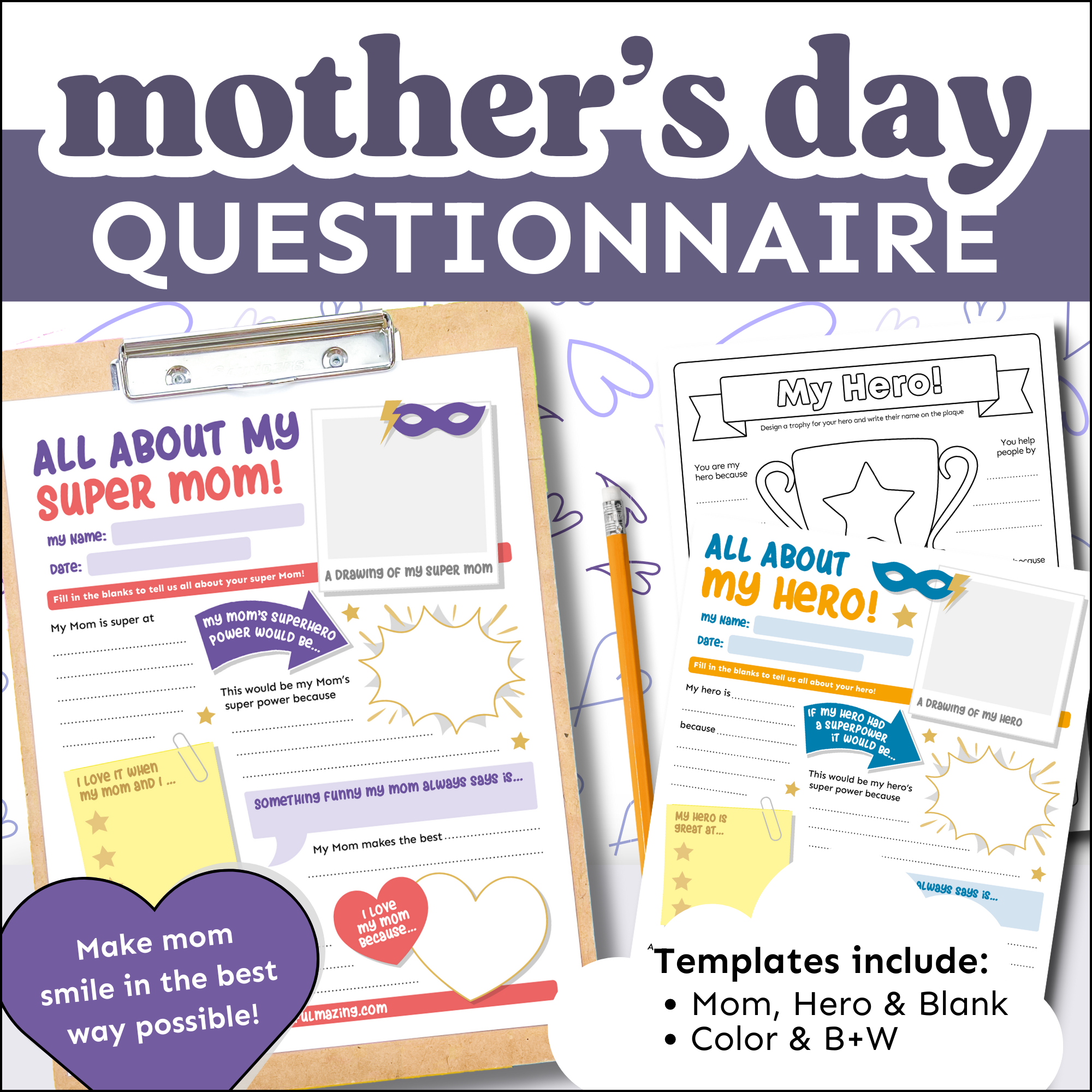Mother's Day All About Mom Questionnaire