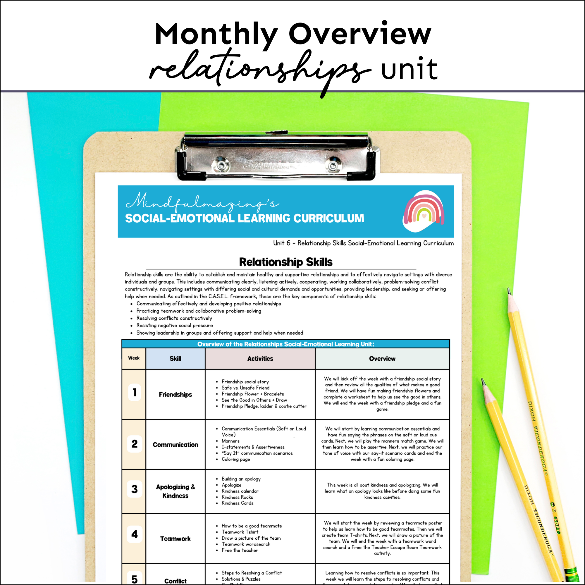 Relationships Social-Emotional Learning Unit (ages 3 - 8)