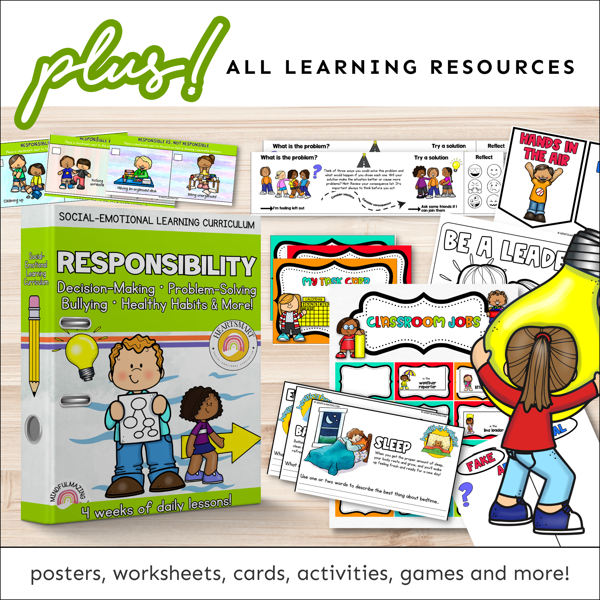 Responsibility Social-Emotional Learning Unit (ages 3 - 8)