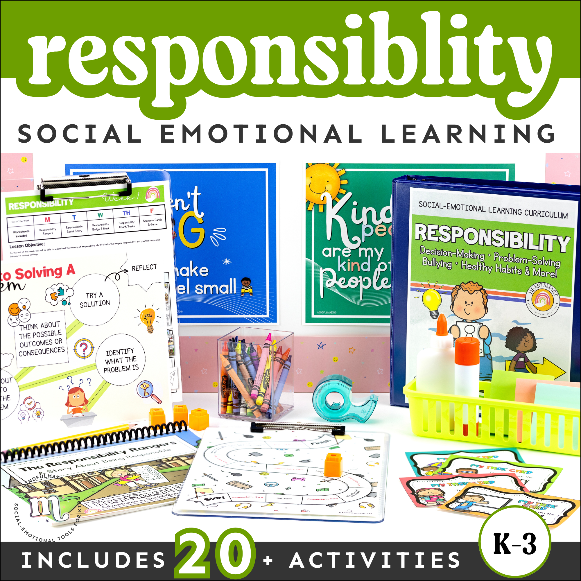 Responsibility Social-Emotional Learning Unit (ages 3 - 8)