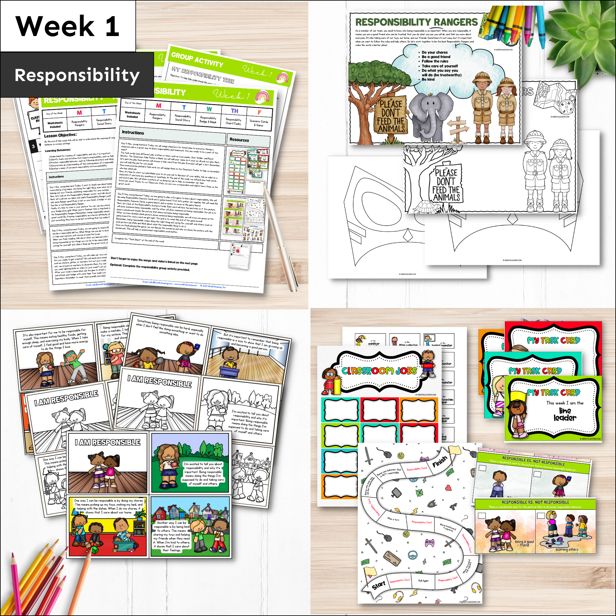 Responsibility Social-Emotional Learning Unit (ages 3 - 8)