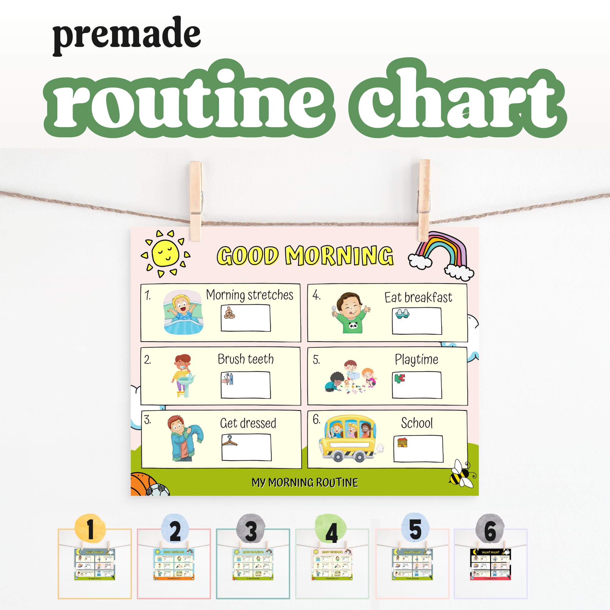 Premade Routine Chart