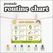 Premade Routine Charts for Kids PDF (Ages 2 to 10)