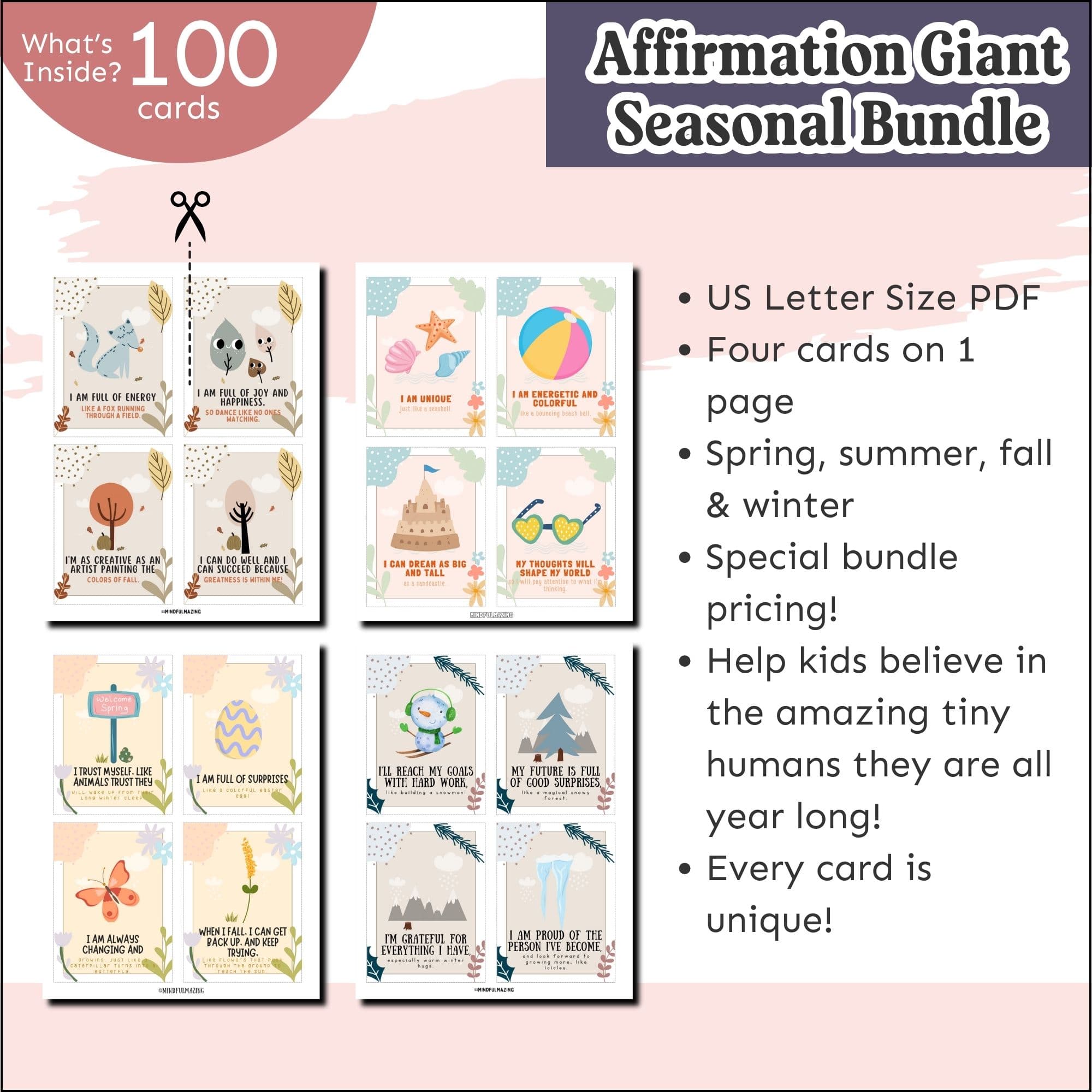 Affirmation Cards Mega Seasonal Bundle