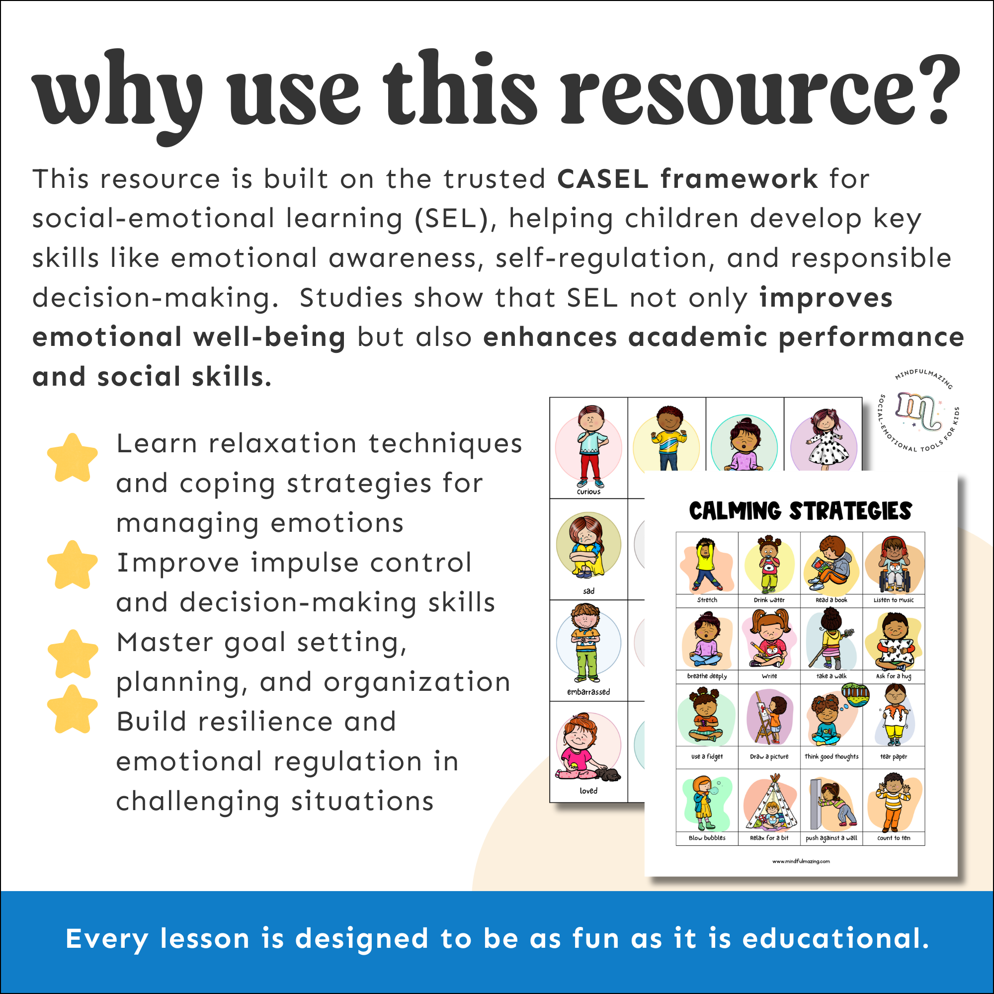 Self-Management Social-Emotional Learning Unit (ages 3 - 8)