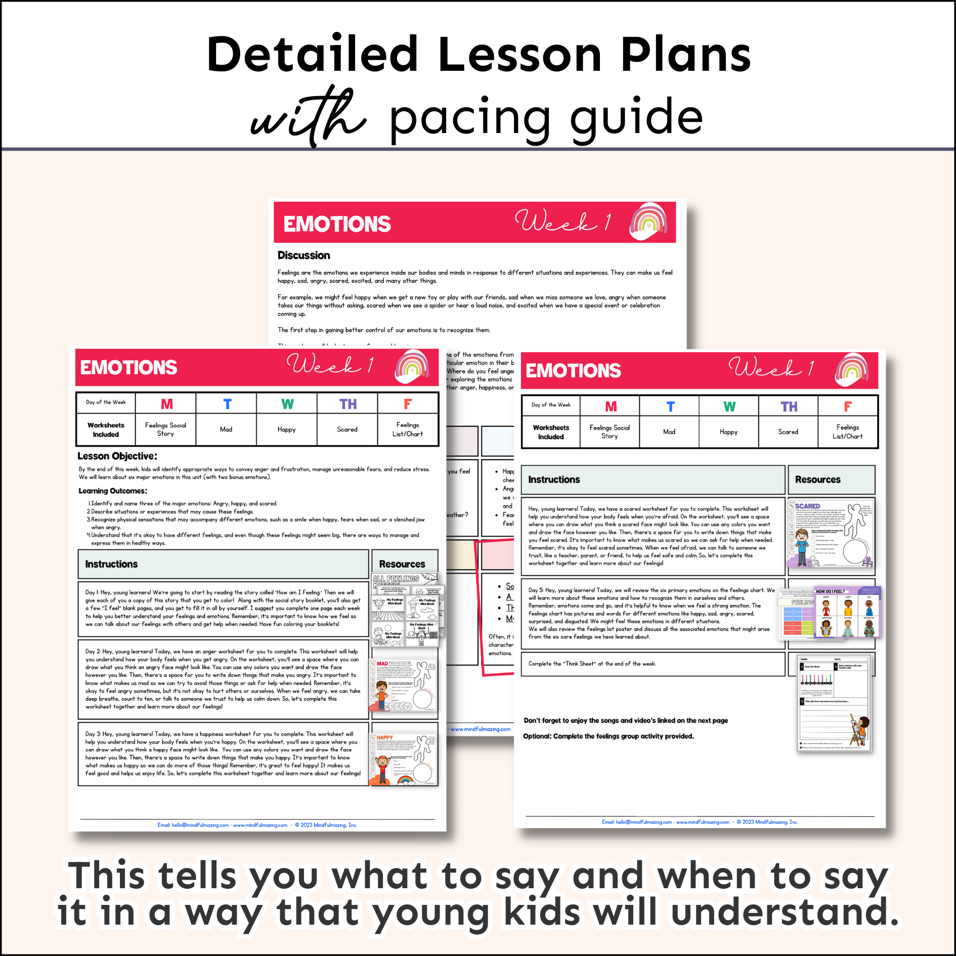 Emotions and Feelings Social Emotional Learning Unit (ages 3 - 8)