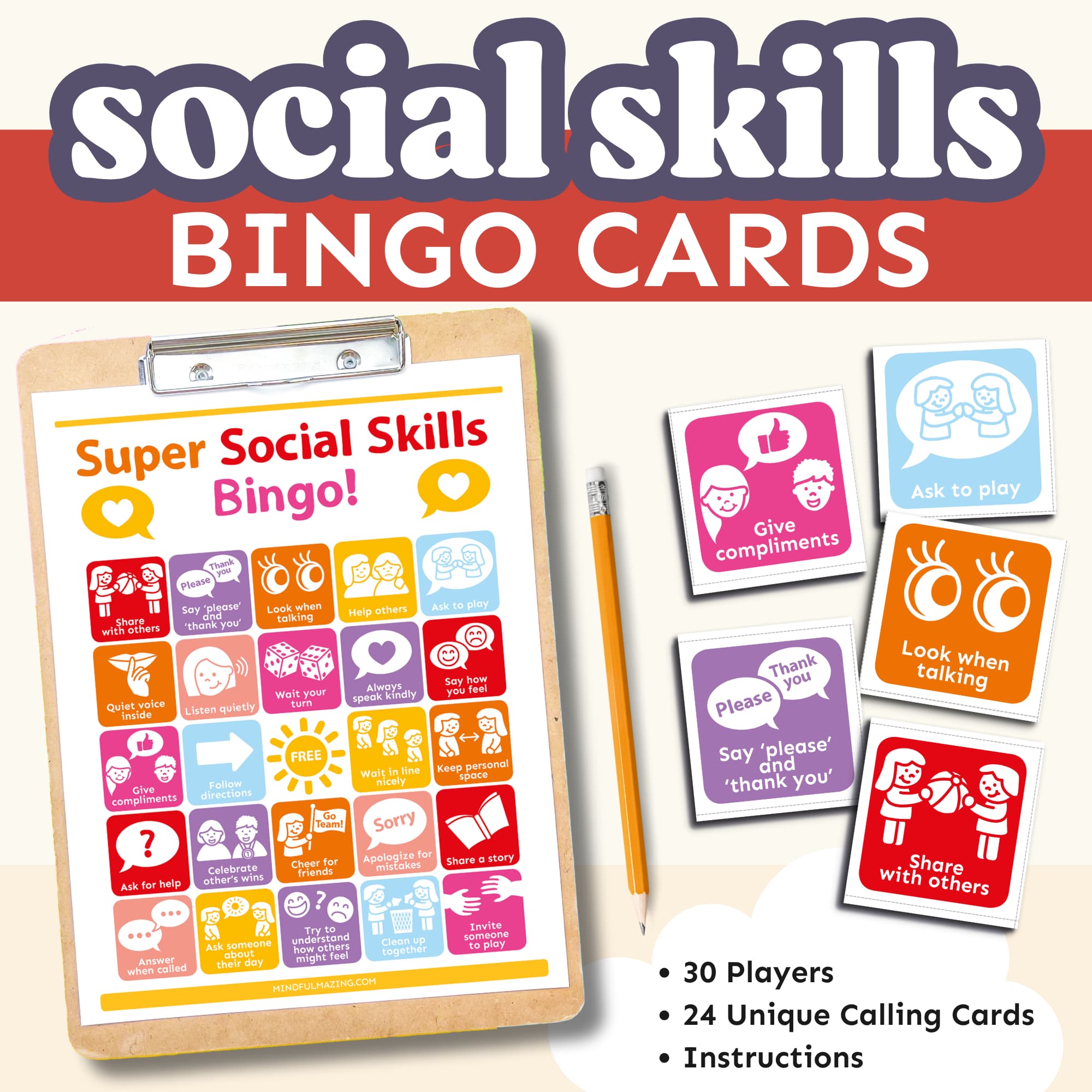 Social Skills BINGO Game