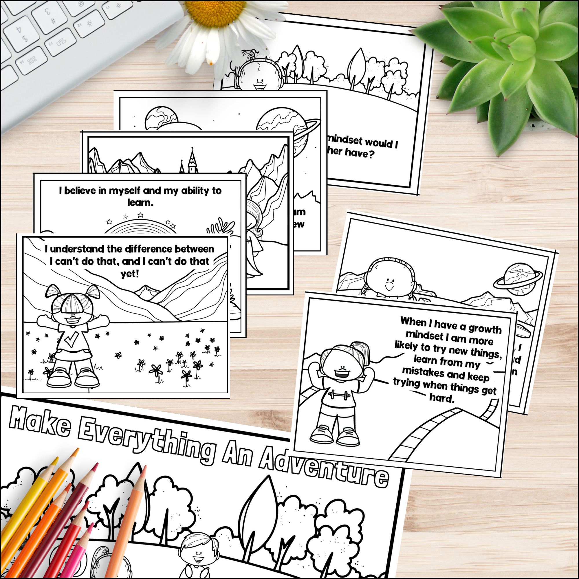 Growth Mindset Social Emotional Learning Unit (ages 3 - 8)