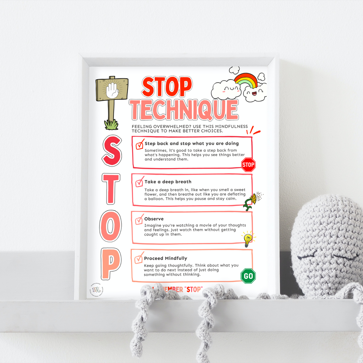 Stop Method Poster STOP & Rain Technique Posters