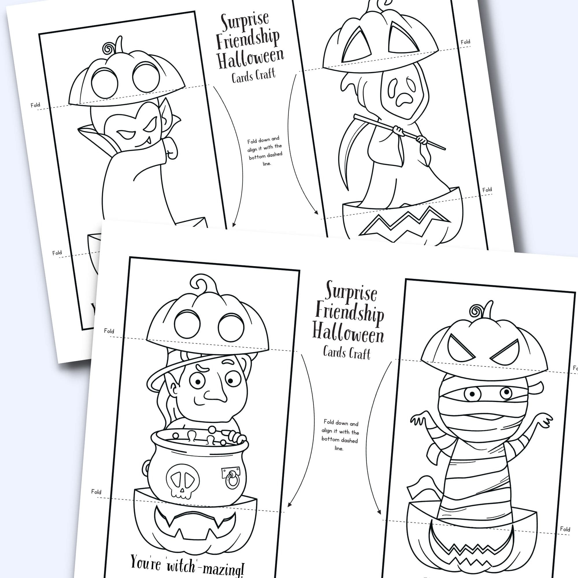 Halloween Friendship Surprise Cards