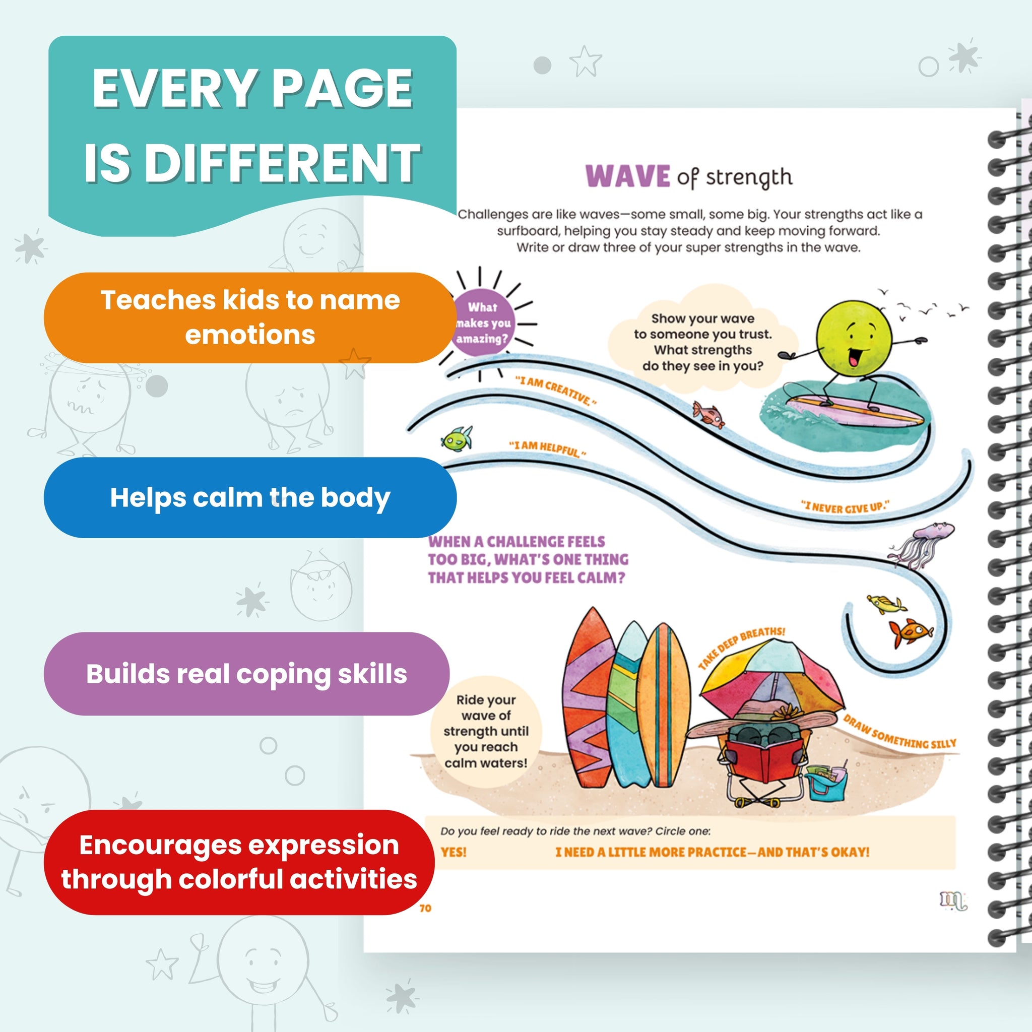 The Mega Emotions Workbook: Emotional Regulation Workbook for Kids (Ages 6–11)