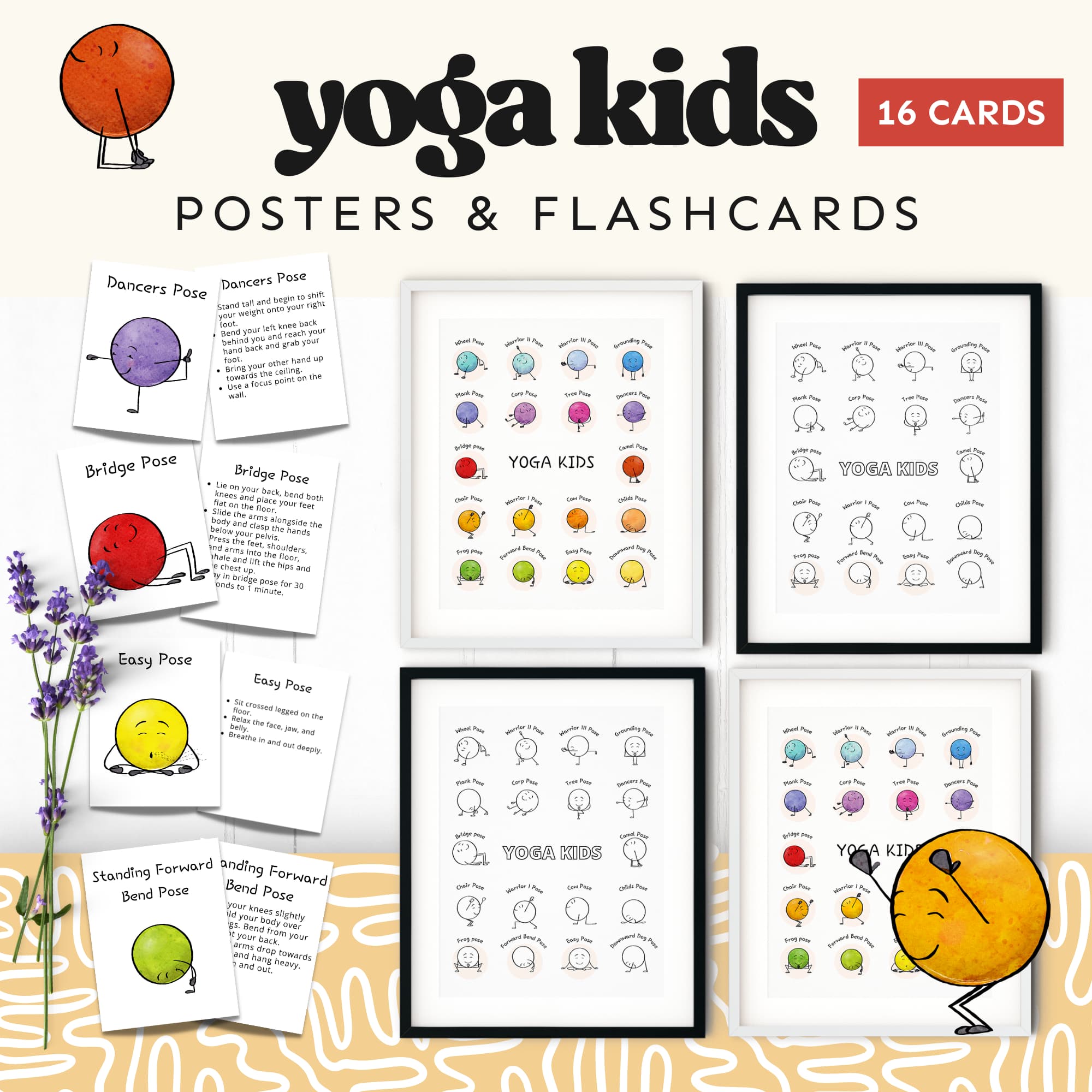 Yoga Kids Poster & Flashcards