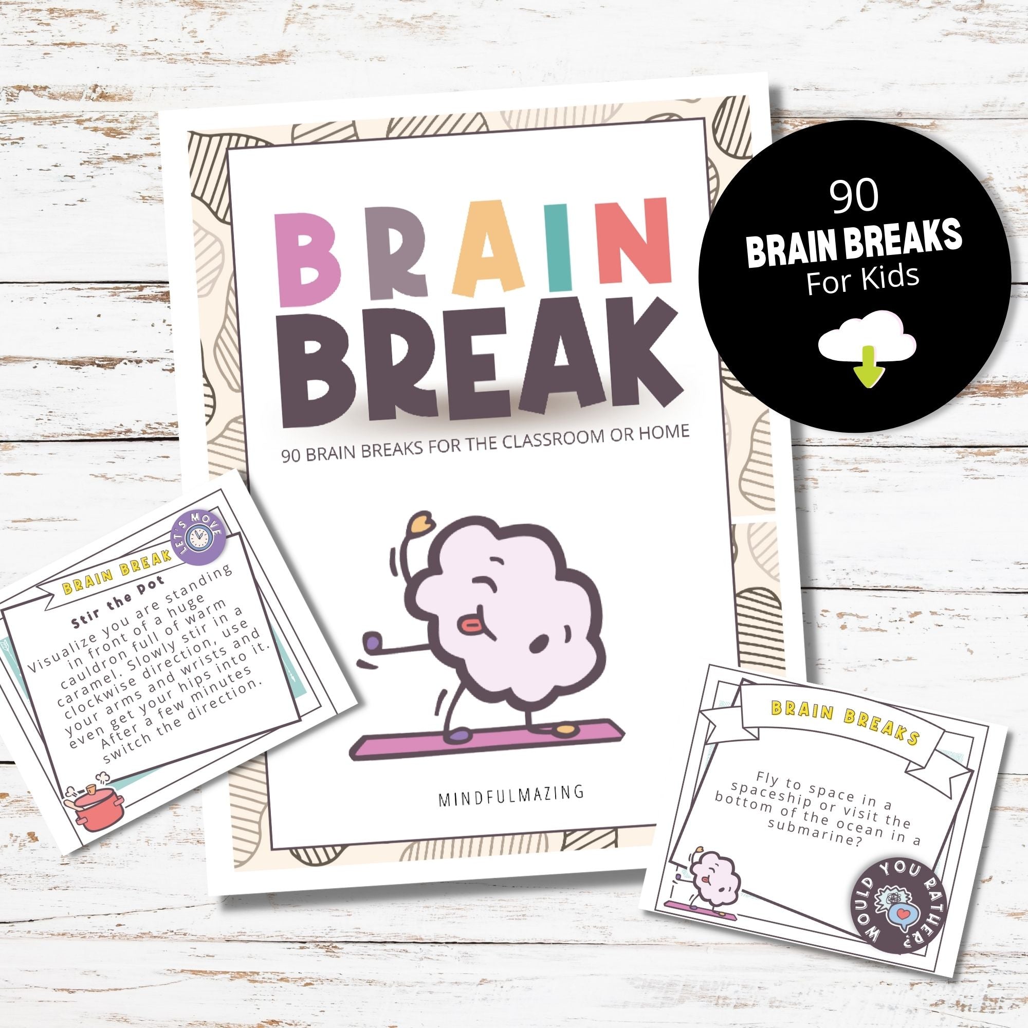 Brain Break Cards for Kids PDF