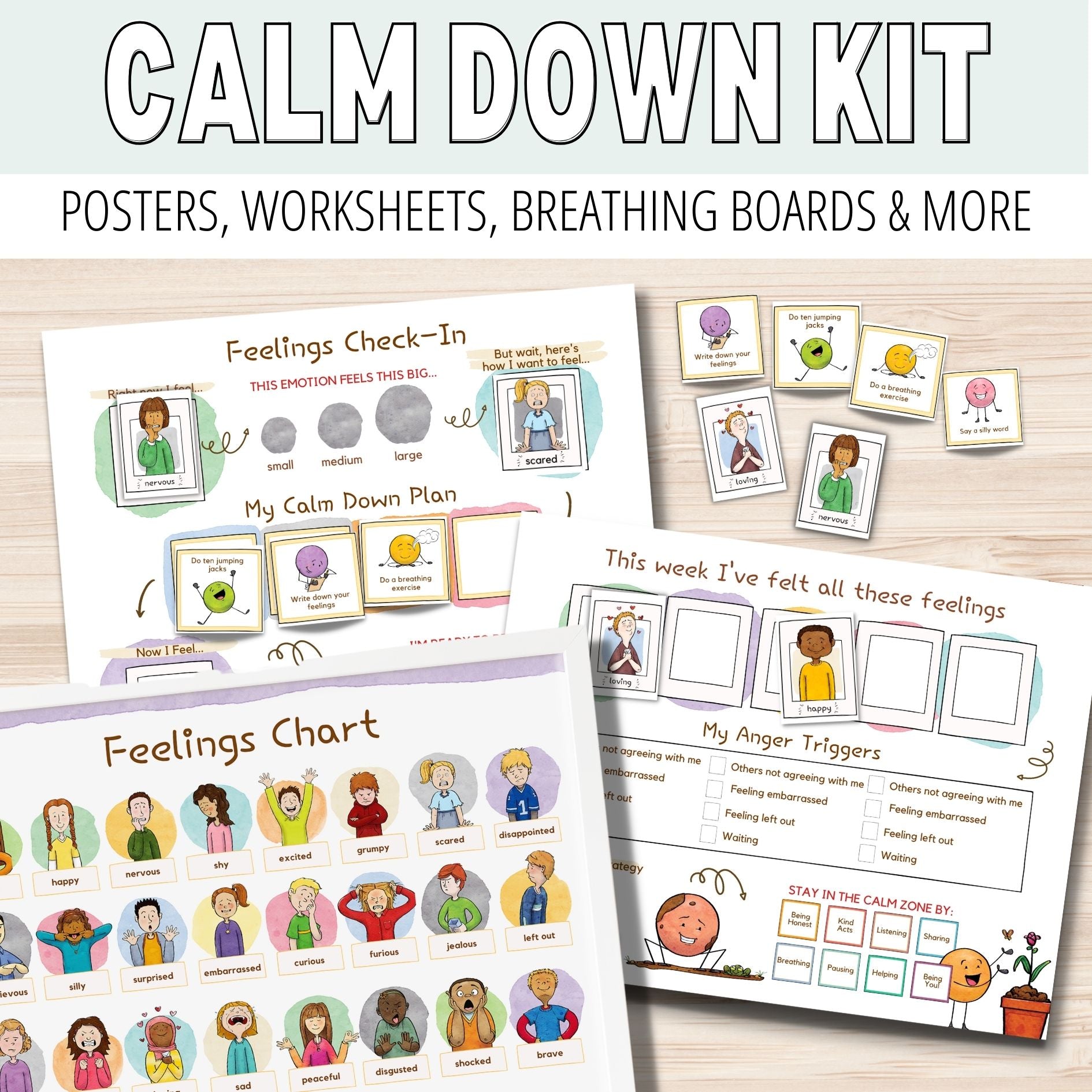 Calm Down Kit Big Bundle PDF (ages 3-10)