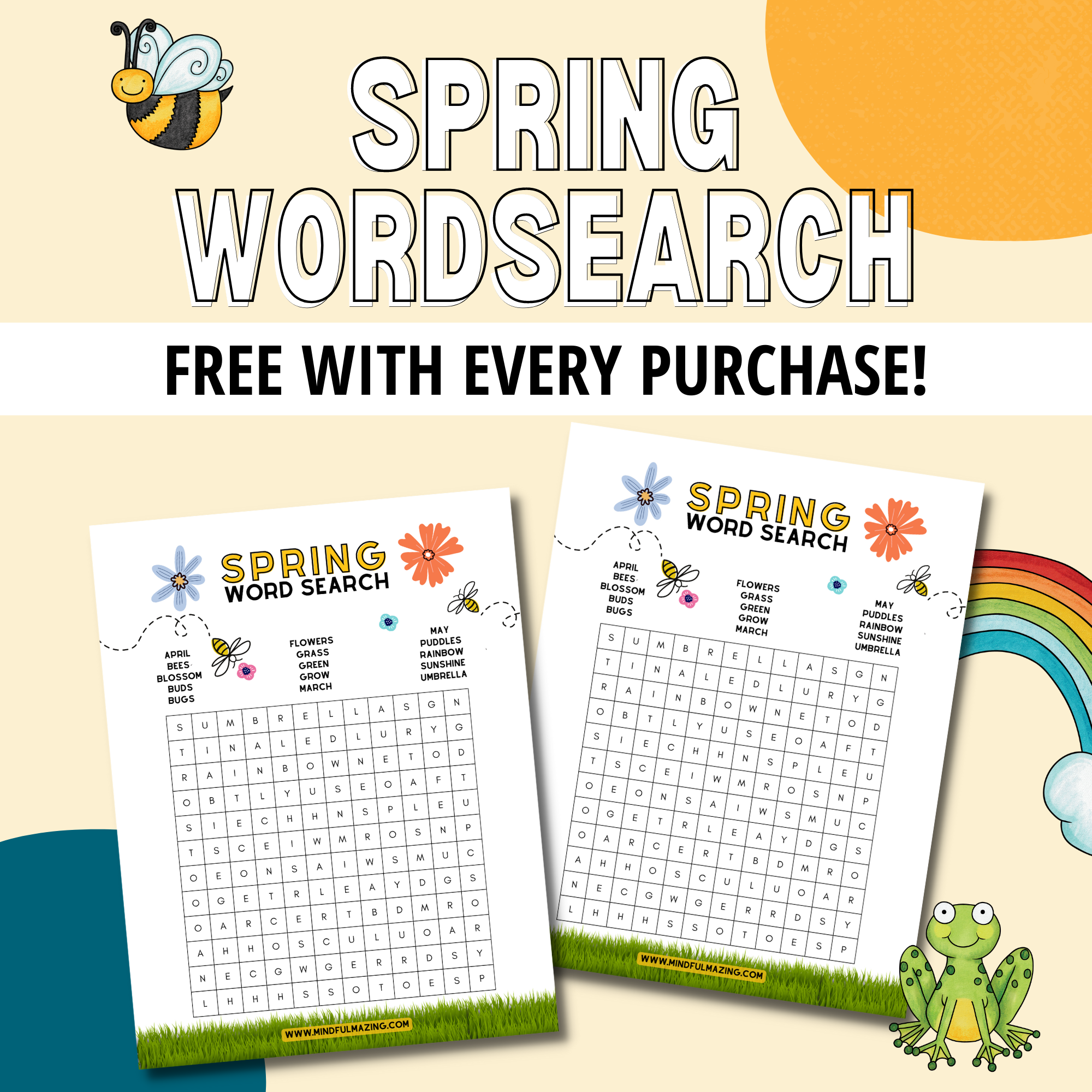 Spring Wordsearch Free With Every Purchase