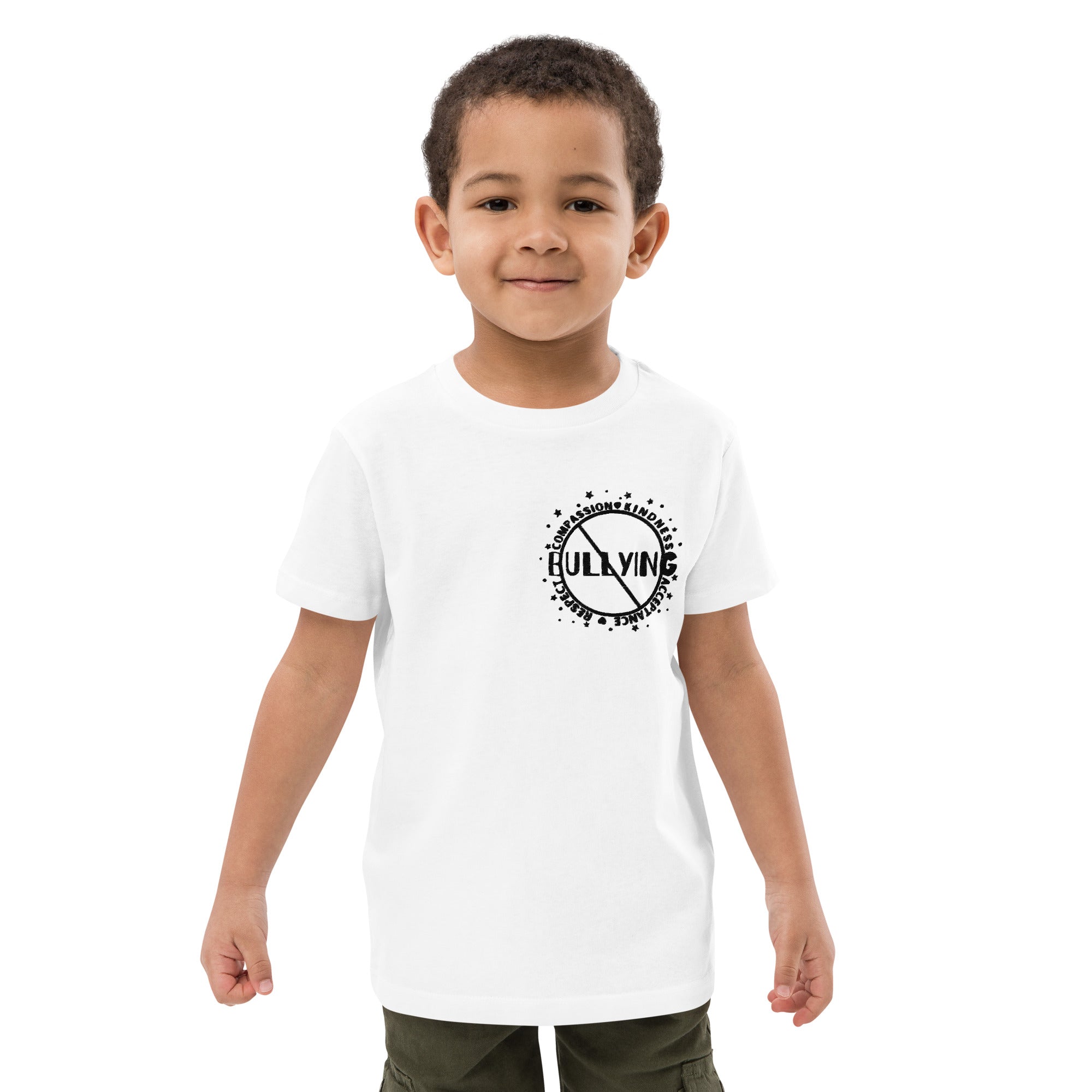 No Bullying [White] Organic Cotton Kids T-shirt