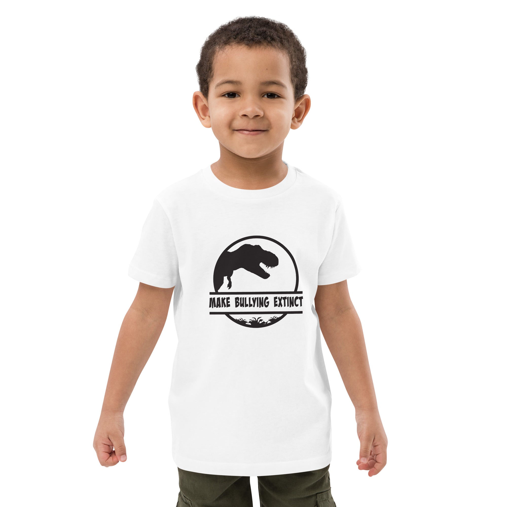 Make Bullying Extinct [White] Organic Cotton Kids T-shirt