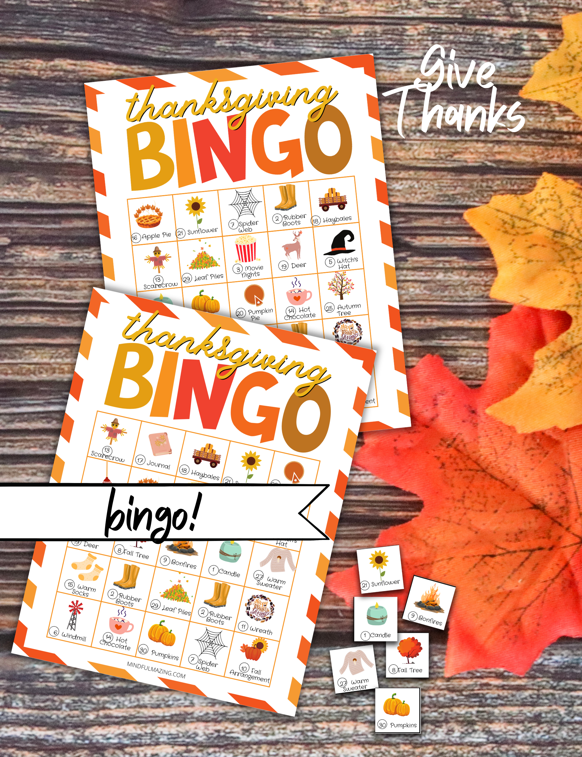 Thanksgiving Bingo (30 Game Cards) PDF