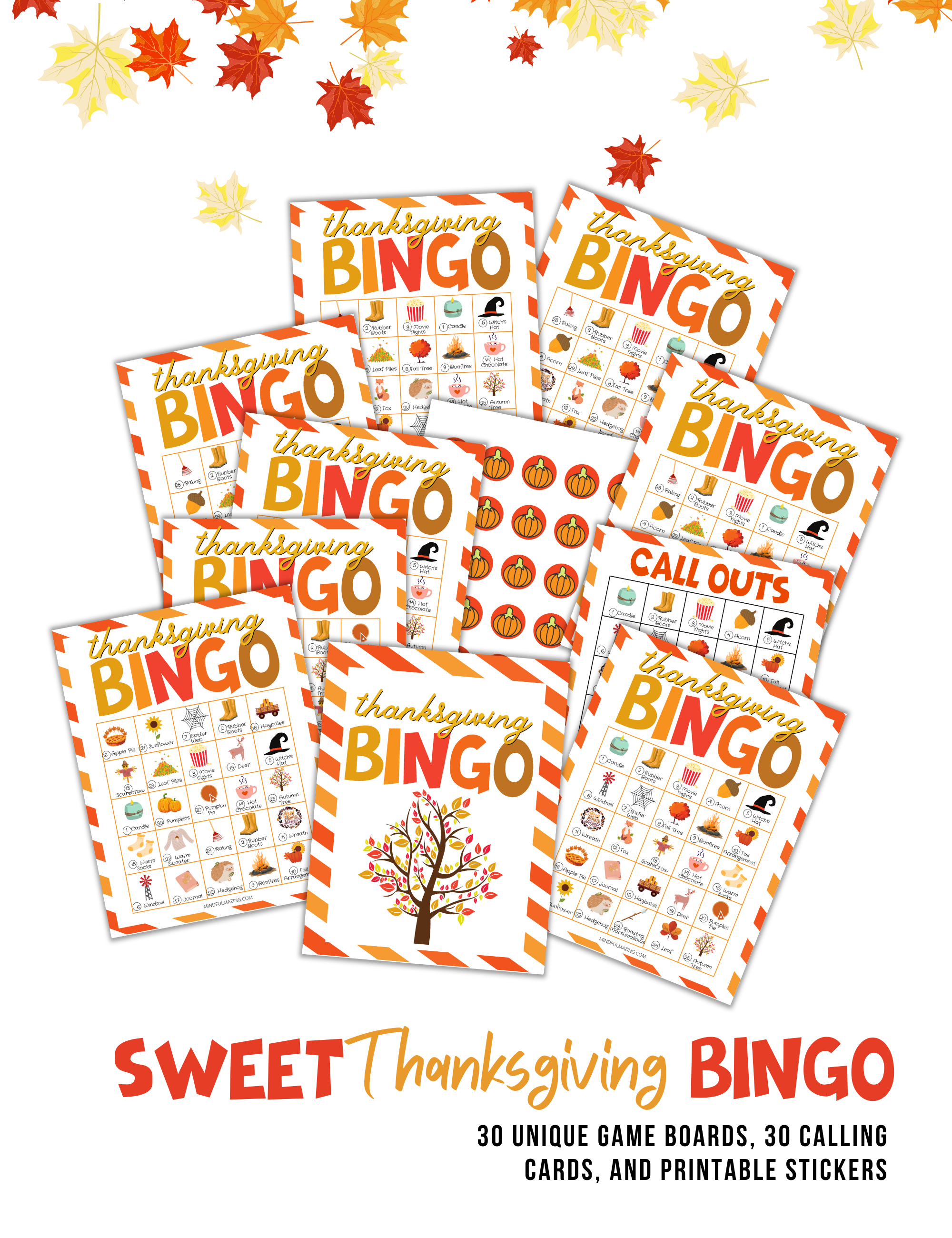 Thanksgiving Bingo (30 Game Cards) PDF