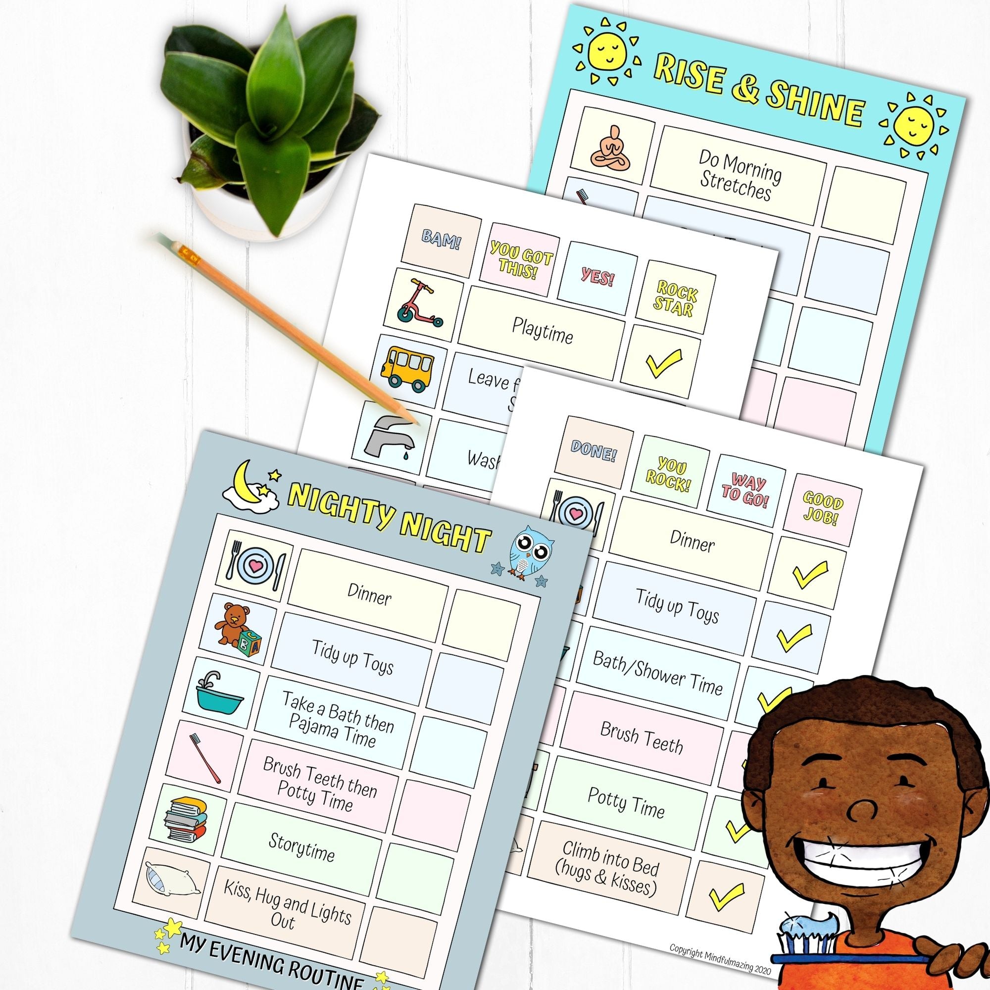 Routine Charts For Kids PDF (ages 2-10)